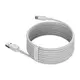 USB кабель Baseus Simple Wisdom Kit, USB тип-C, USB тип-A, 150 см, 40 Вт, 5 А, белый, 2 шт., #TZCATZJ-02 Превью 3