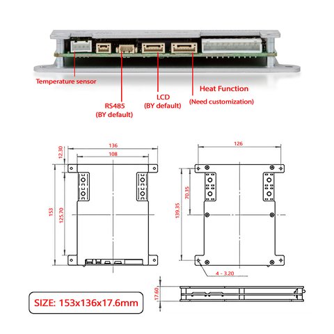 BMS-контроллер JIKONG JK-B1A8S20P, 200 A, для LiFePO4/Li-ion/LTO аккумуляторов Превью 4
