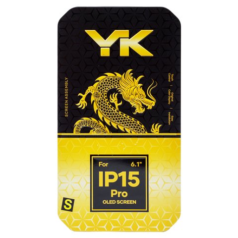 Дисплей для iPhone 15 Pro, черный, с рамкой, High Copy, без микросхемы, (OLED), YK OEM hard Превью 2