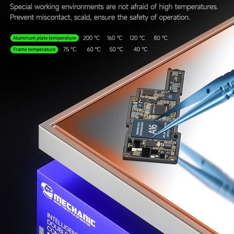 Preheating Platform Mechanic HT-30, (for motherboards repairing, 30*30cm, 0-300°С, 800W) Preview 4