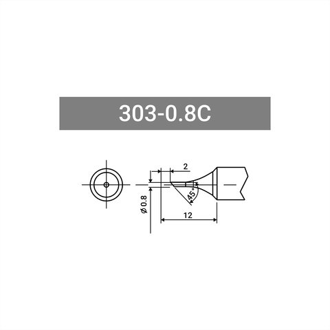 Punta de recambio Quick 303-0.8C Vista previa  1