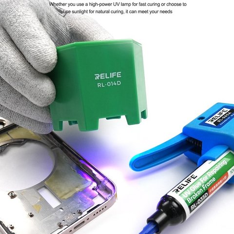 Adhesivo RELIFE RL-035D, transparente, UV, para reparar grietas, para marcos de pantalla, 10 ml Vista previa  3