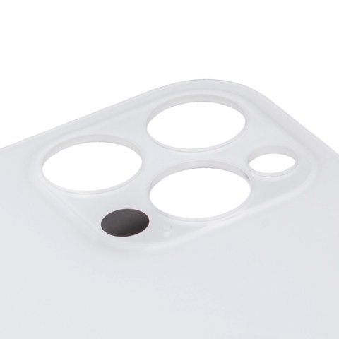 Panel trasero de carcasa puede usarse con iPhone 12 Pro, plateada, blanco, no es necesario desmontar la cámara, Original (PRC), big hole, silver Vista previa  1