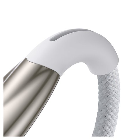 USB кабель Baseus Glimmer, 2xUSB тип-C, 100 см, 100 Вт, белый, с индикатором, в нейлоновой оплетке, #CADH000702 Превью 3