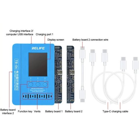 Программатор RELIFE TB-06, для сброса циклов и процента износа аккумулятора Превью 1