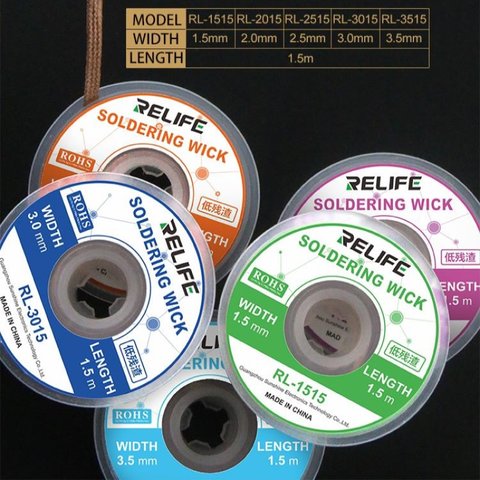 Стрічка для випаювання RELIFE RL-2515, (Ш) 2,5 мм, (Д) 1,5 м Прев'ю 3
