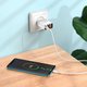 Сетевое зарядное устройство Hoco C100A, 20 Вт, Power Delivery (PD), белый, с дисплеем, c кабелем USB тип-C к USB тип-C, 2 порта, #6931474769824 Превью 6